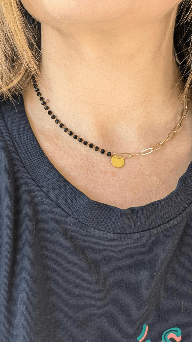 Collier bi-chaînes (doré)