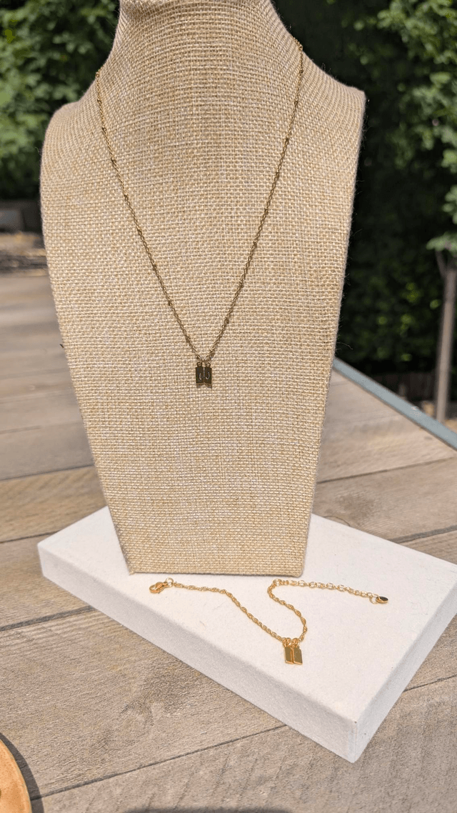 Collier duo d'initiales 