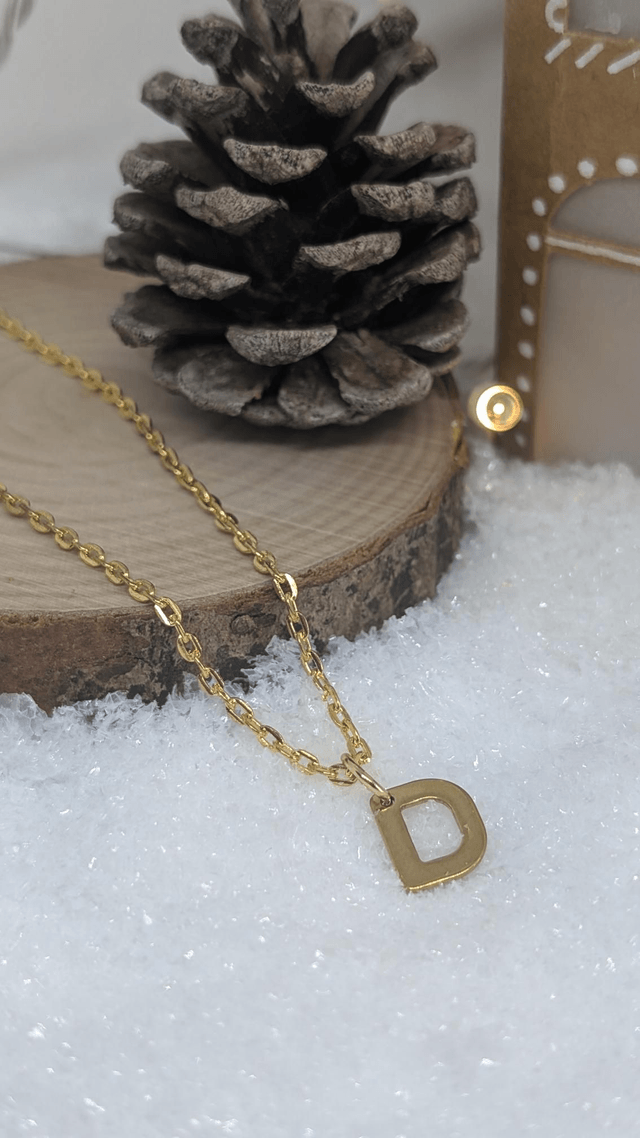 Collier Lettre doré 
