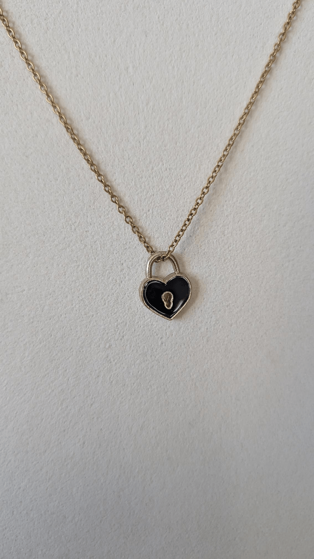 Collier coeur cadenas 