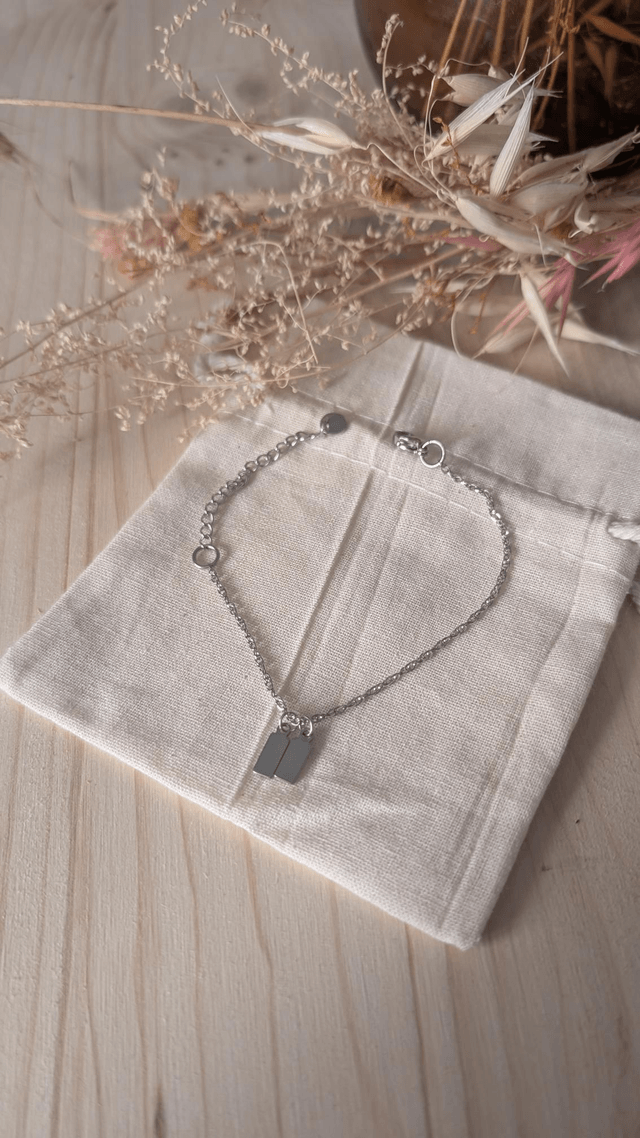 Bracelet duo d'initiales 