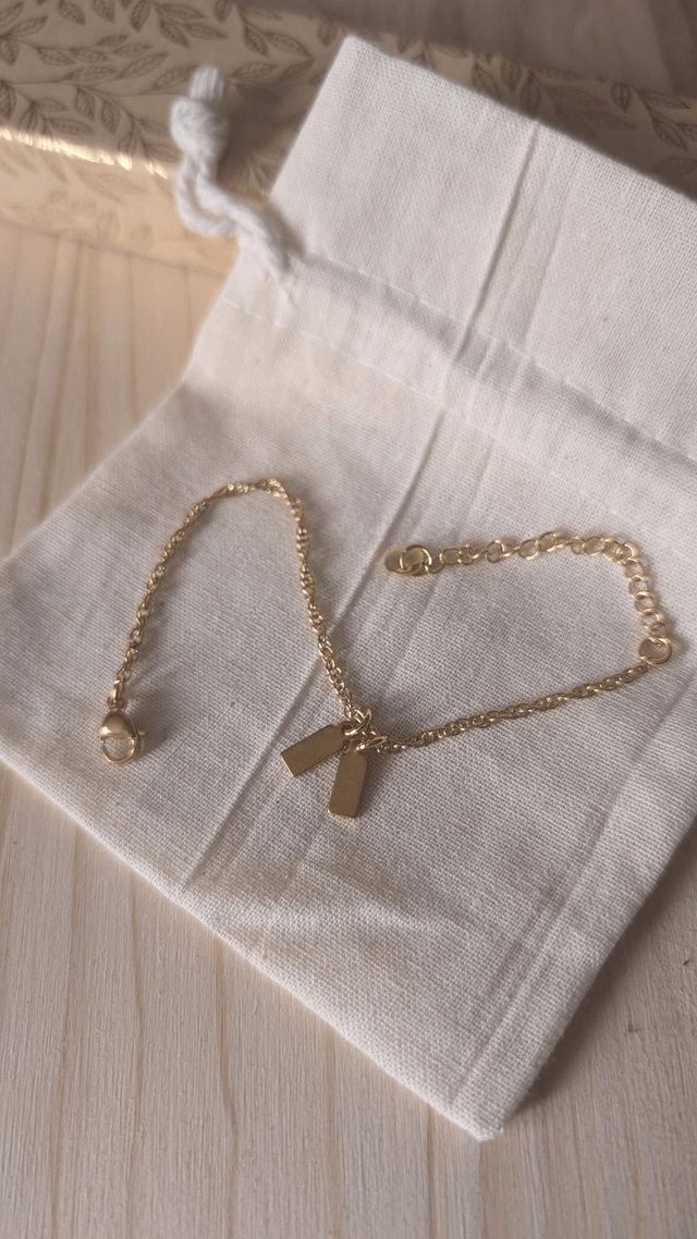 Bracelet duo d'initiales 