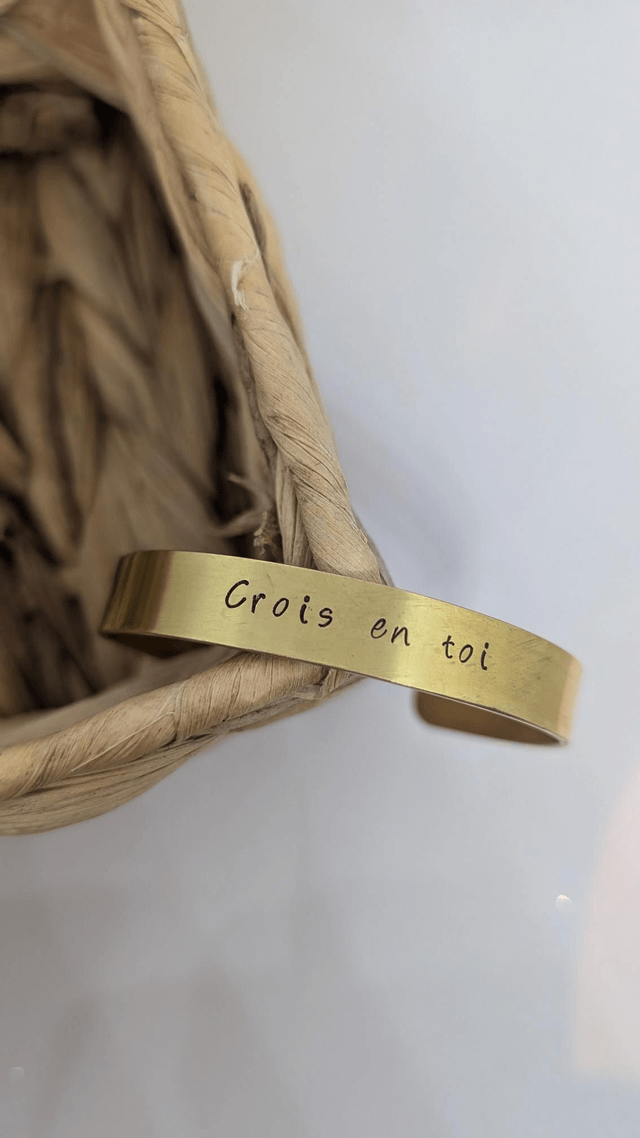 Jonc gravé "crois en toi"
