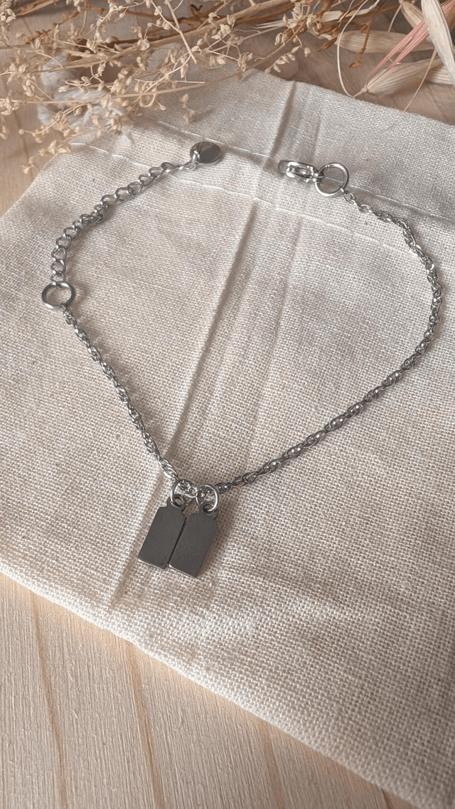 Bracelet duo d'initiales 