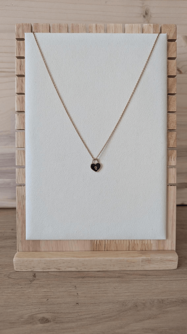 Collier coeur cadenas 
