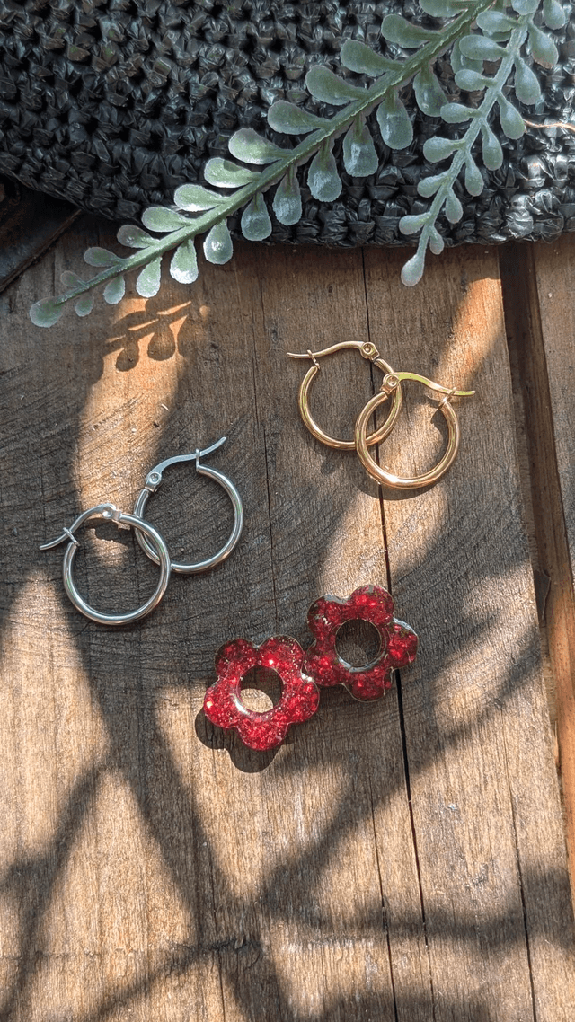 Boucles d&#039;oreilles fleurs 