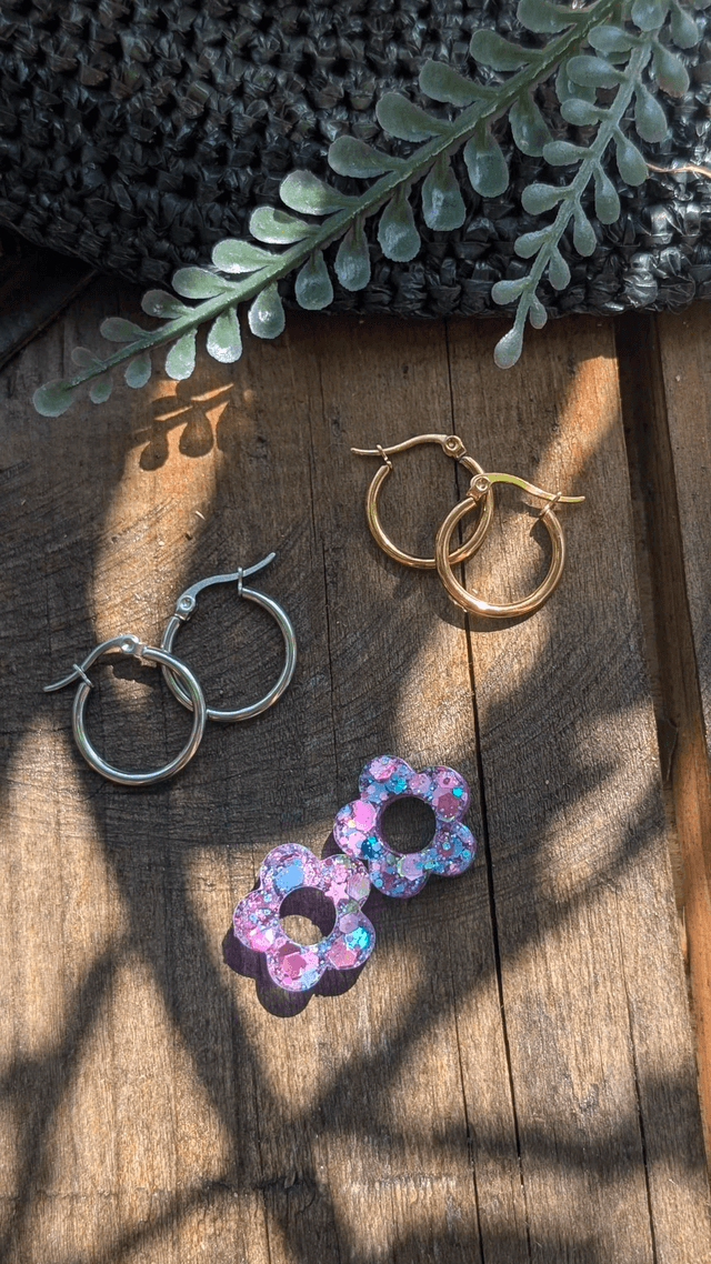 Boucles d&#039;oreilles fleurs 
