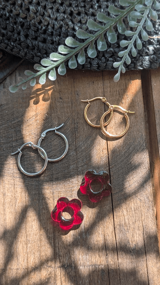 Boucles d&#039;oreilles fleurs 